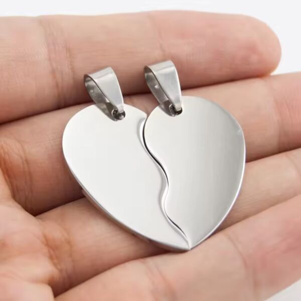 Split Heart Matching Necklace Set Thumbnail